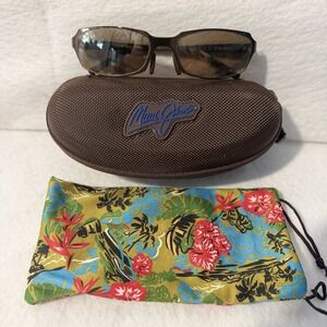 MAUI JIM MJ-213-19 POLARIZED SUNGLASSES TITANIUM MADE IN JAPAN PRISTINE W/CASE